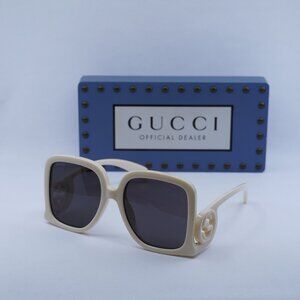 Final Price! Gucci GG1326S 009 Ivory Grey Sunglasses